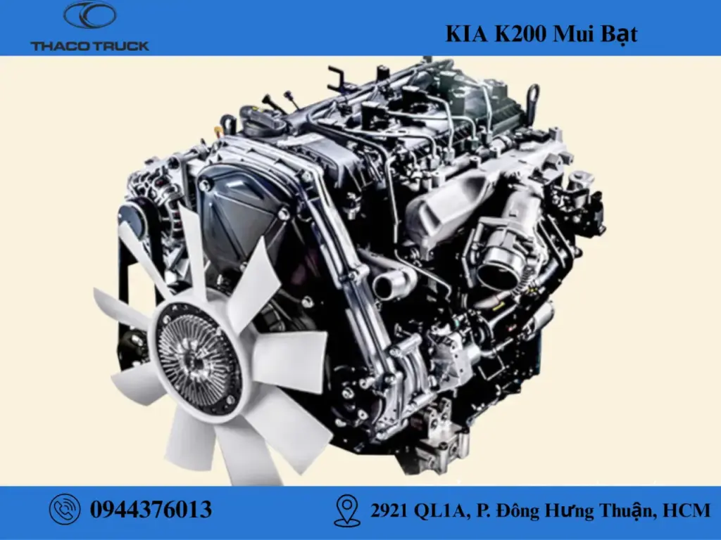 Động Cơ Và Khung Gầm Xe Tải Kia K200 Thùng Bạt