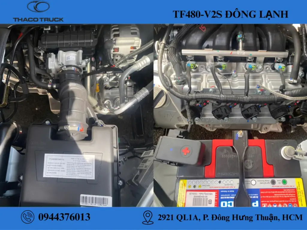 động cơ xe van đông lạnh TF480-V2S