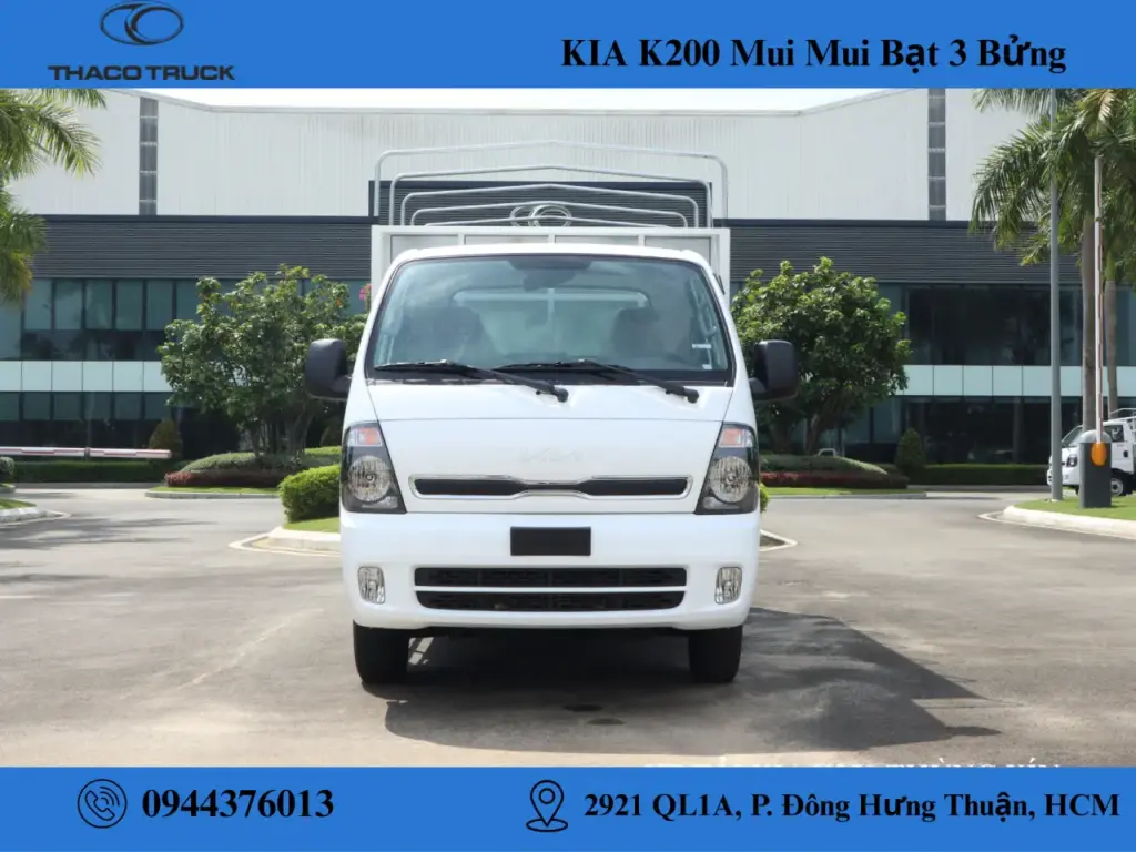 xe tải kia k200 thùng mui bạt mở 3 bửng