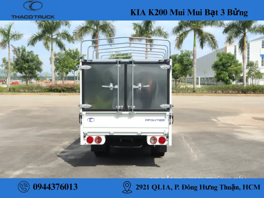 xe tải kia k200 thùng mui bạt mở 3 bửng