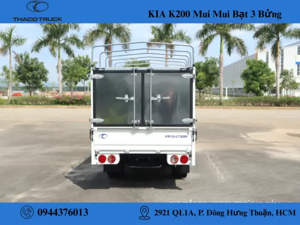 kia k200 thùng mui bạt 3 bửng (4) xe tải kia k200 thùng mui bạt mở 3 bửng