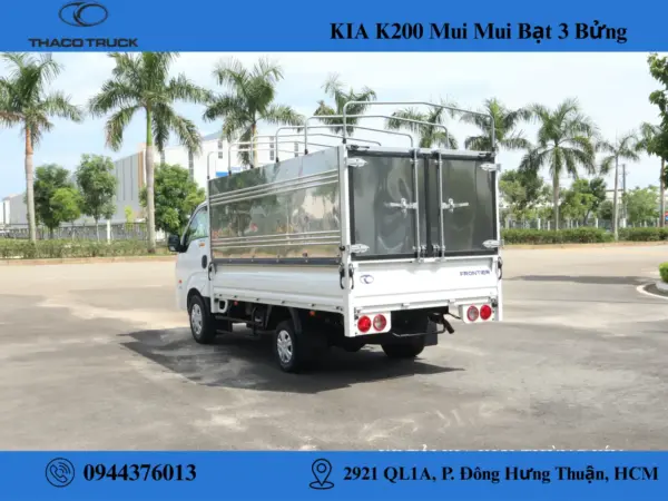 kia k200 thùng mui bạt 3 bửng (5) xe tải kia k200 thùng mui bạt mở 3 bửng