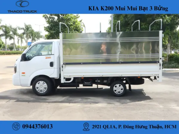 kia k200 thùng mui bạt 3 bửng (8) xe tải kia k200 thùng mui bạt mở 3 bửng