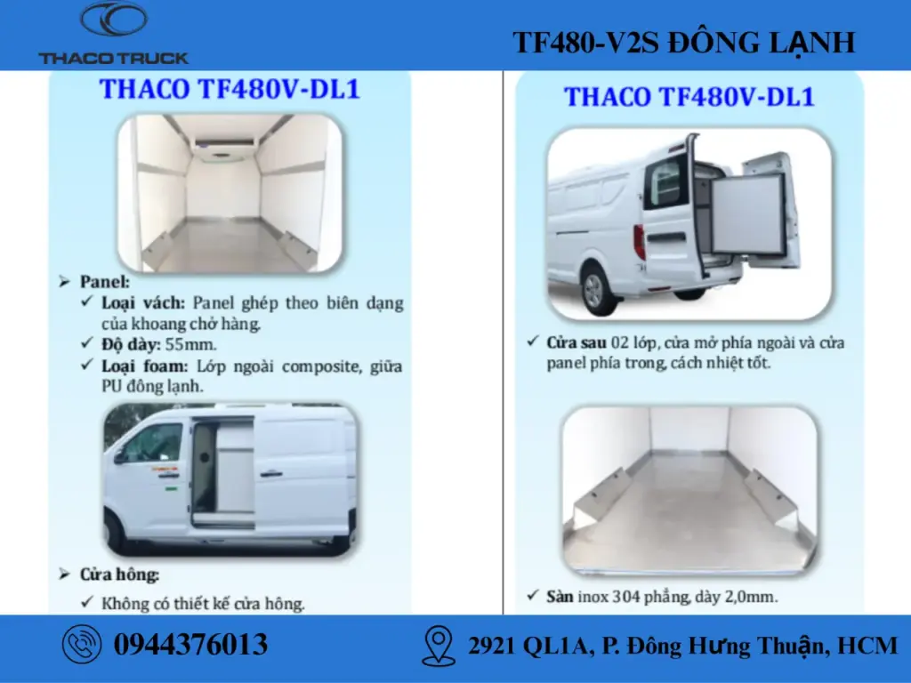 Xe Van Thùng đông lạnh