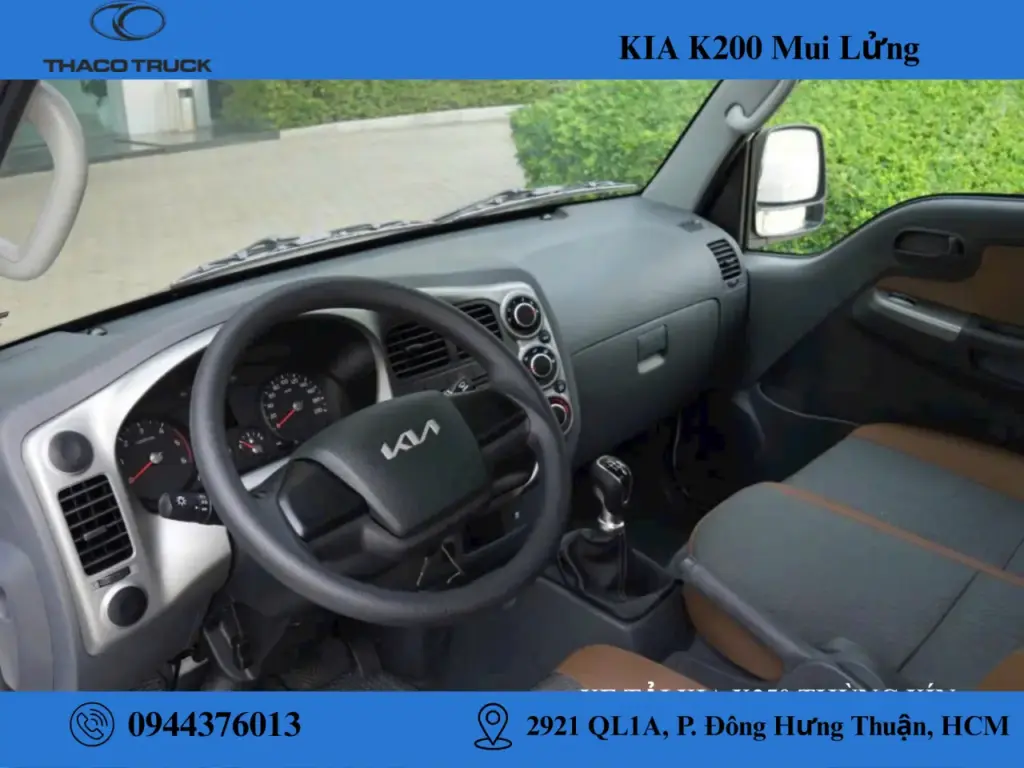 nội thất xe tải kia k200 thùng lửng