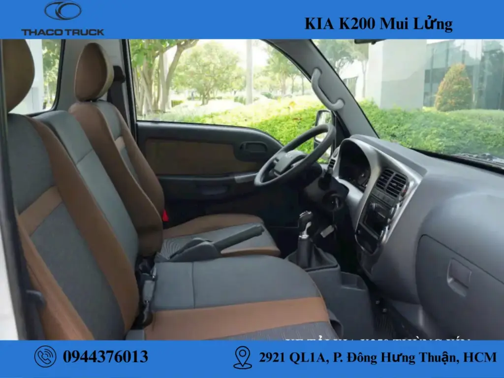 nội thất xe tải kia k200 thùng lửng