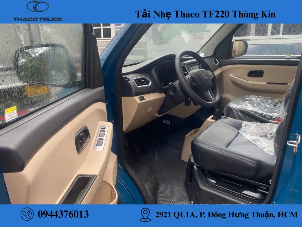 nội thất xe tải thaco tf220 thùng kín