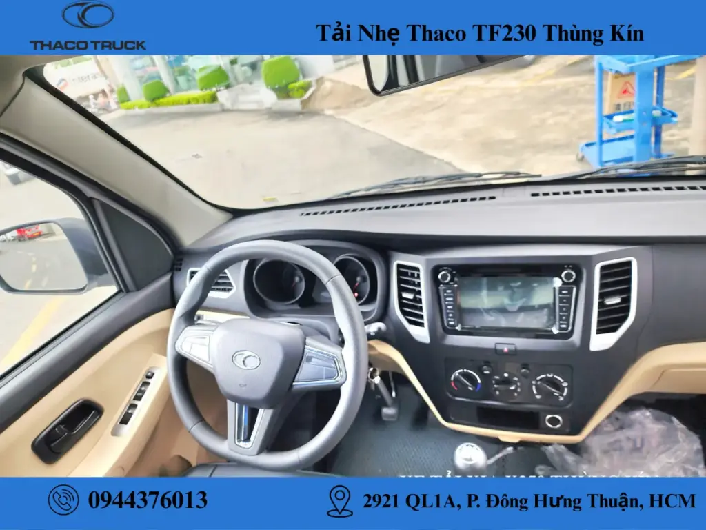 nội thất xe tải thaco tf230 thùng kín