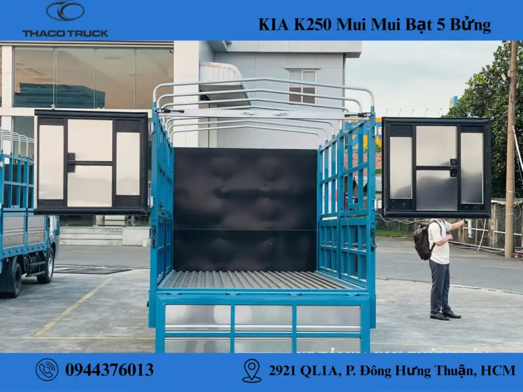 thùng xe tải kia k250 thùng mui bạt