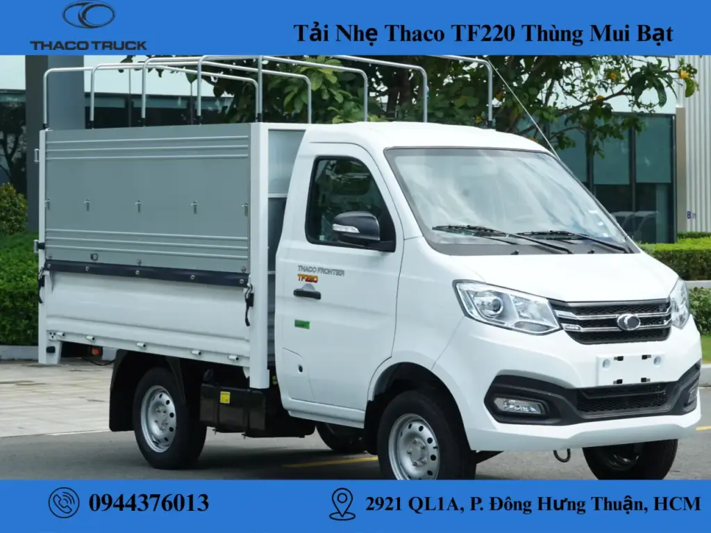 xe tải thaco tf220 thùng mui bạt