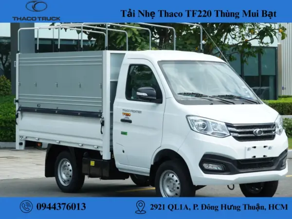 xe tải thaco tf220 thùng mui bạt