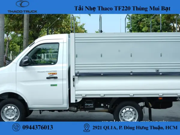 xe tải thaco tf220 thùng mui bạt