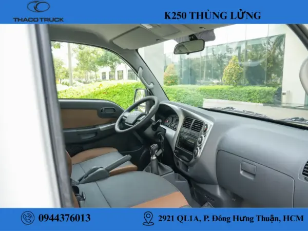 nội thất xe Kia K250 thùng lửng (1) nội thất xe tải Kia 2t5 thùng lửng