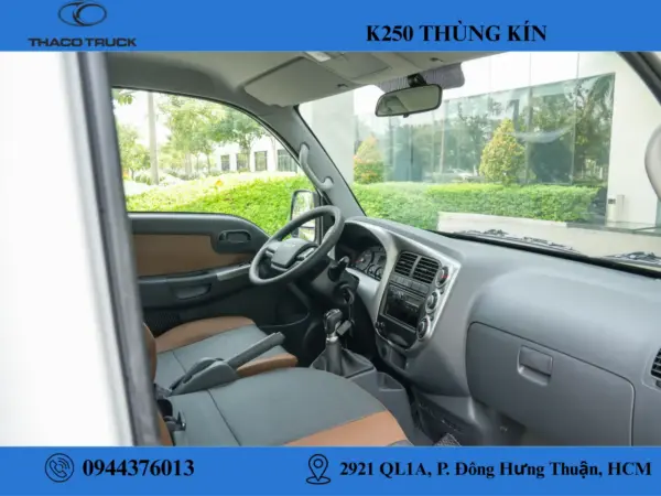 nội thất xe tải Kia K250 thùng kín (1) nội thất xe tải kia k250 thùng kín