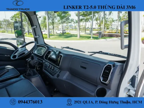nội thất xe tải linker t2-5 (2) nội thất xe tải thaco linker t2-5.0