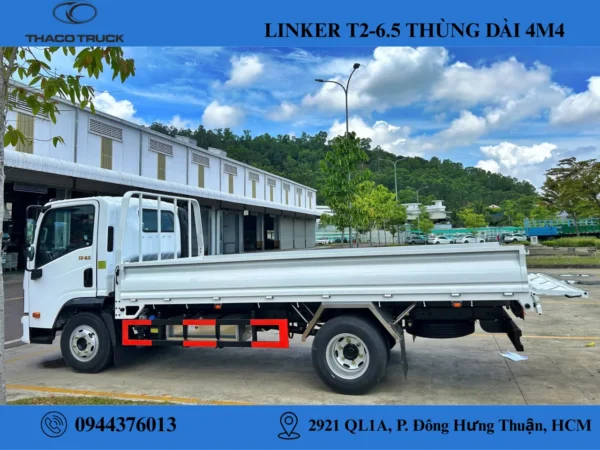linker t2-6.5 thùng lửng (6) xe tải thaco tải trọng 3t49