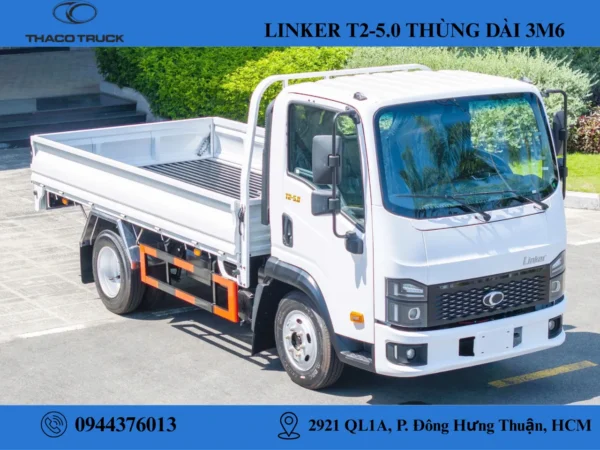 xe tải linker t2-5.0 thùng lửng (4) xe tải 1t9 thùng lửng