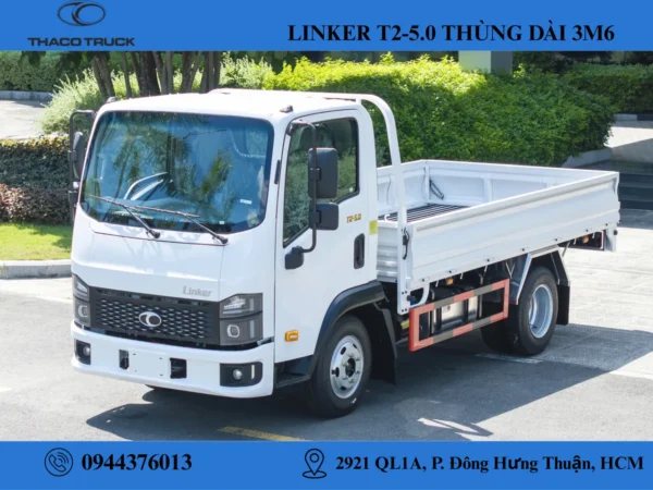xe tải linker t2-5.0 thùng lửng (5) xe tải 1t9 thùng lửng