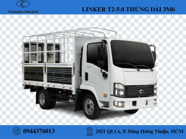 xe tải linker t2-5.0 thùng mui bạt (3) xe tải thaco linker 1t49