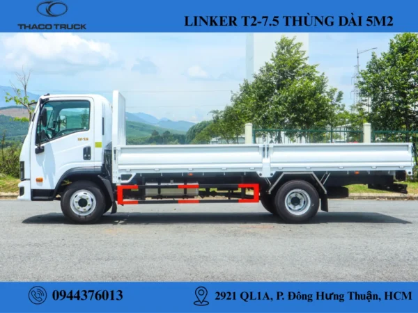 xe tải thùng lửng 3t5 (1) xe tải thaco linker 3t5 thùng lửng