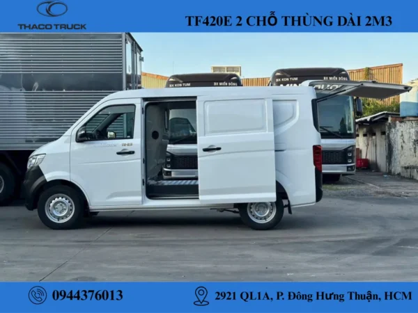 xe van 2 chỗ bản e (1) xe van thaco 2 chỗ thùng dài 2m3