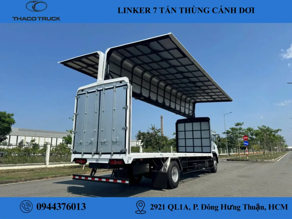 thaco linker t2-16 thùng cánh dơi