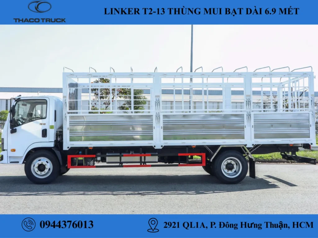xe tải 7.5 tấn thaco linker t2-13 thùng mui bạt