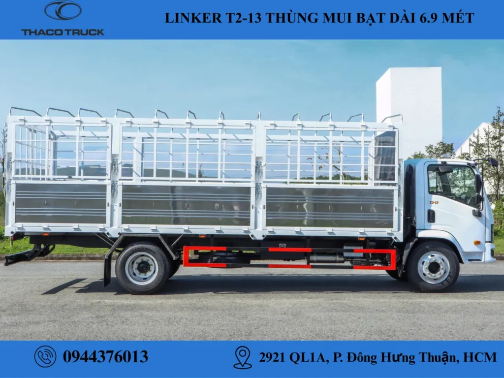 xe tải 7.5 tấn thaco linker t2-13 thùng mui bạt