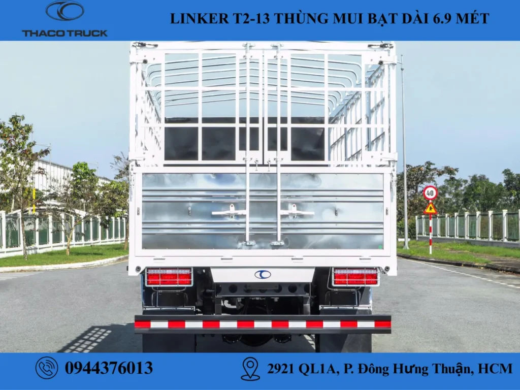 xe tải 7.5 tấn thaco linker t2-13 thùng mui bạt