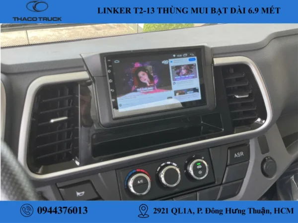 thaco linker t2-13 thùng mui bạt (7) xe tải 7.5 tấn thaco linker t2-13 thùng mui bạt